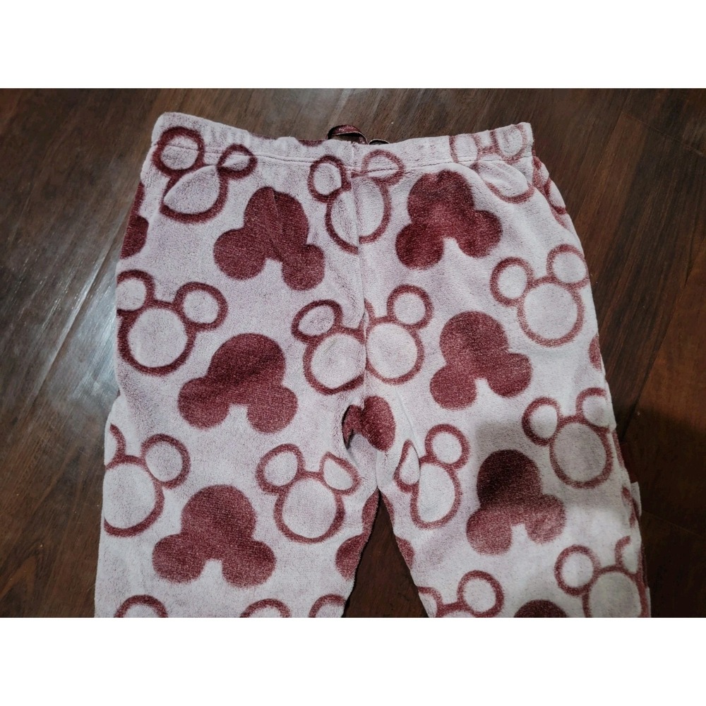 Mickey Mouse Disney Character Ladies'‎ Fleece 2-piece Pajama Set RED Large 12/14 - Picture 11 of 12